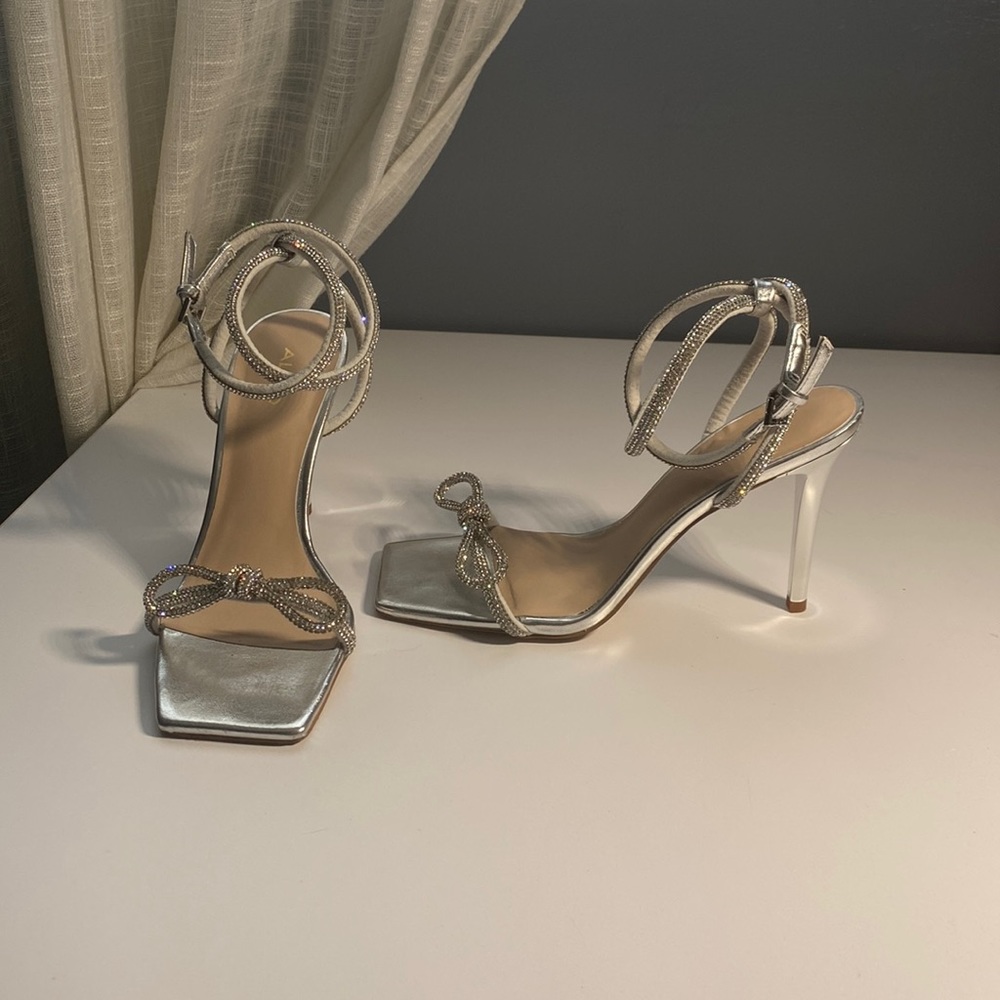 Aldo Rhinestone Bow Heels